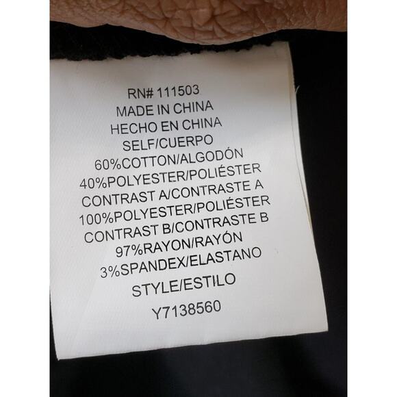 Luxology Knee Length Shift Dress Womens Small Black Striped Cotton Round Neck - Picture 6 of 11